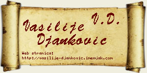 Vasilije Đanković vizit kartica